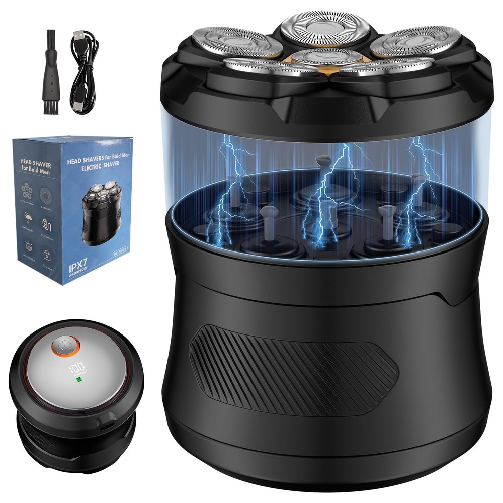 Bald Head Clipper Trimmer with Magnetic Blades for Smooth Shaving