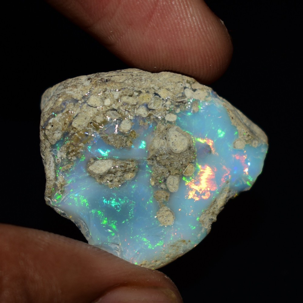 White Opal Rough 25.95  Carats, Natural Ethiopian Opal Raw For Jewelry 28X24 MM
