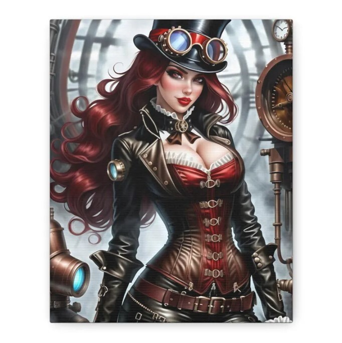 Steampunk Siren Wall Art for Fantasy Home Decor Lovers