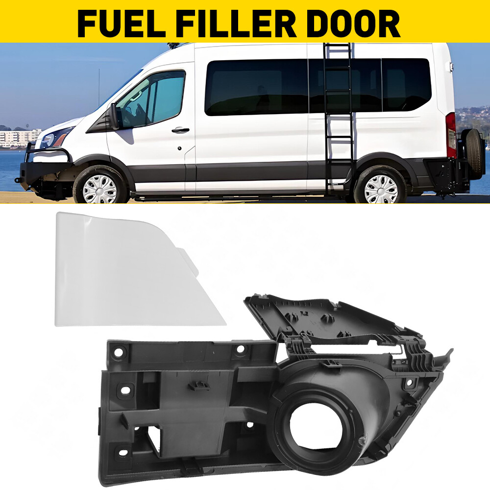 For 15-23 Ford Transit Van 150 250 350 HD Fuel Filler Door Housing + Gas Cover