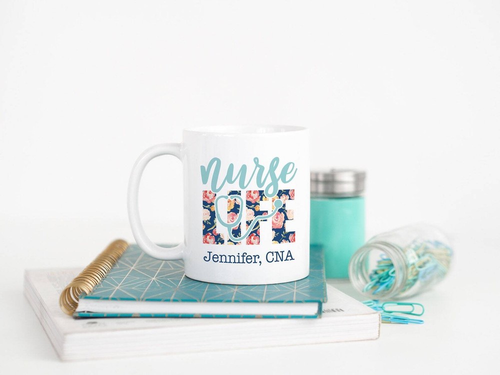 Personalized Nurse Life Coffee Mug Custom Nurse Gift Nursing School Cup