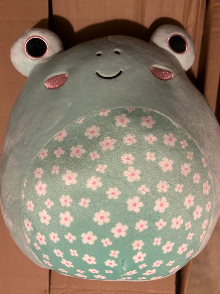 Squishmallows 11in Fritz Frog Mint Green Floral Easter Plush
