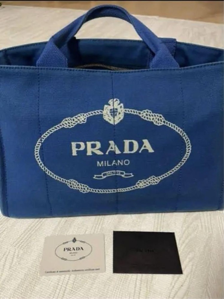 Prada Kanapa Indigo Handbag Authentic Japan Import  