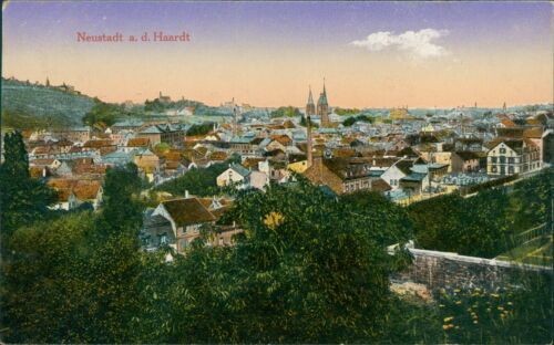 Postcard Neustadt a.d. Haardt around 1910 railway postmark (No. 9364)