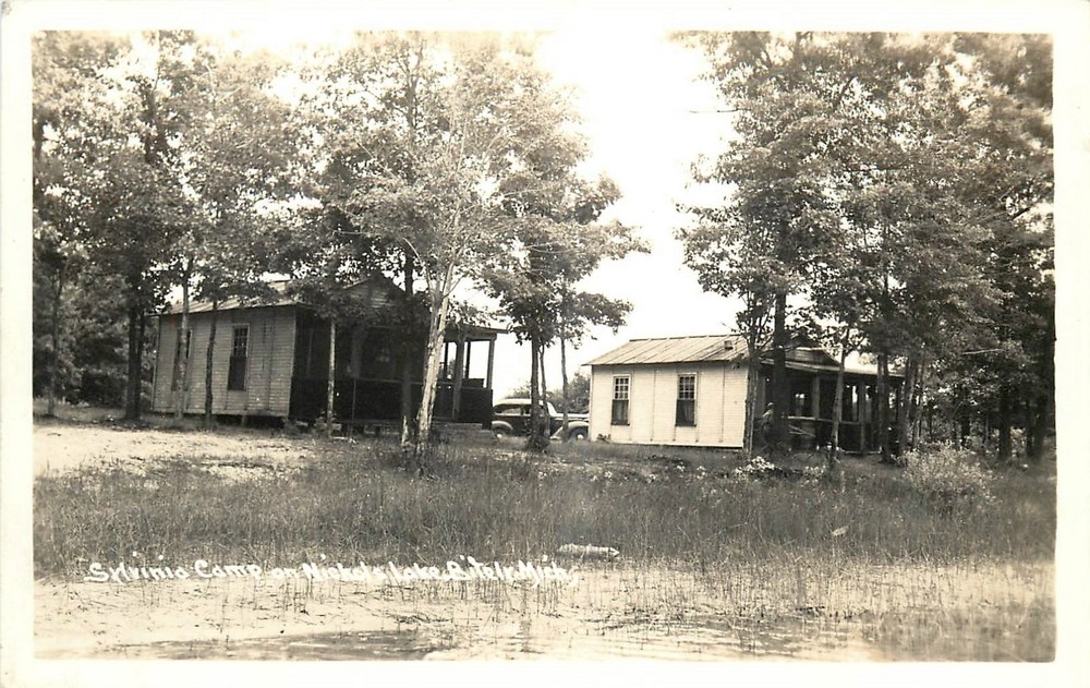 1930s Bitely Michigan Sylvania Camp Lake Nichols RPPC Postcard 25-10187