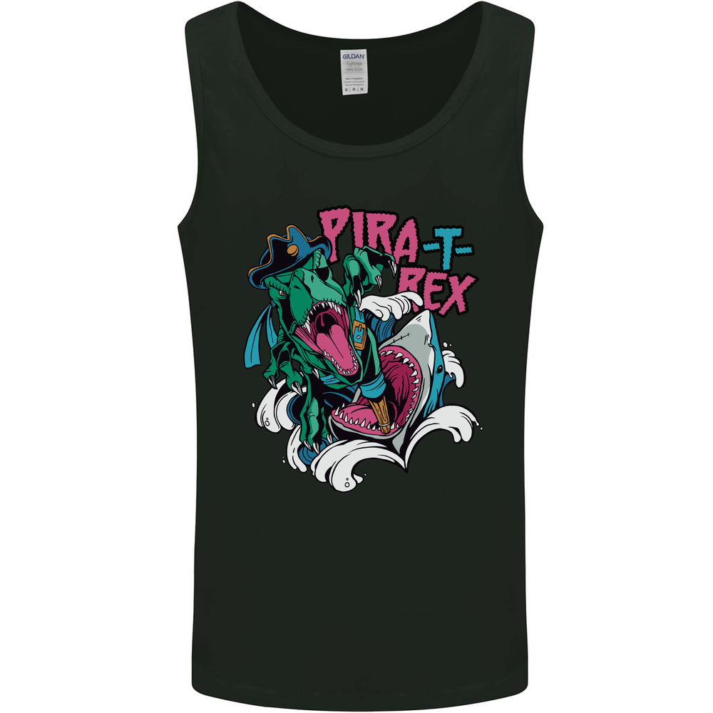Pirate T-Rex Funny Dinosaur Mens Vest Tank Top