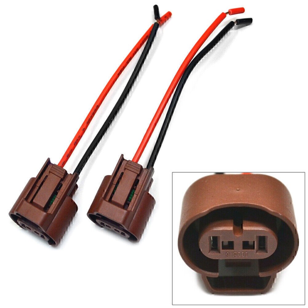 Wire Pigtail Female U 9006 HB4 Two Harness Fog Light Socket Connector Lamp NEW