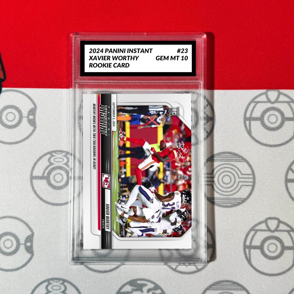 PSA Graded 10 Xavier Worthy #23 Rookie Card 2024 Panini Instant Chiefs