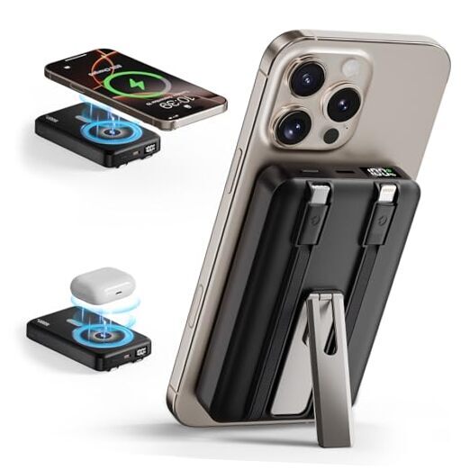 2025 Latest Magnetic Wireless Power Bank, 16800mAh Portable Charger with 2