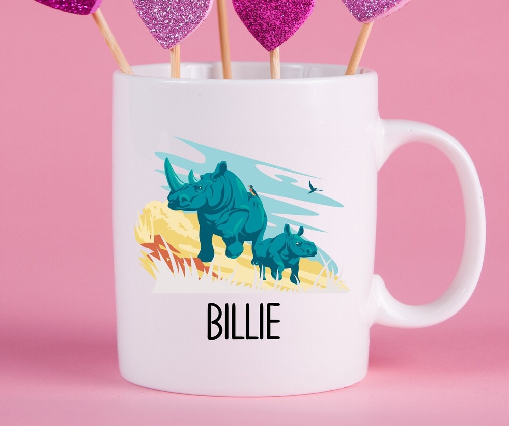 Personalized Rhinoceros Mug Rhinoceros Gift Ideas Rhinoceros Cup Gifts For