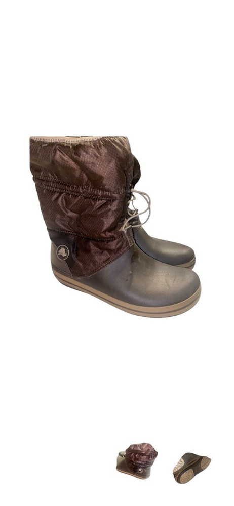 Crocs Women's Brown Vintage Winter Puff Puffer Boot Size 10