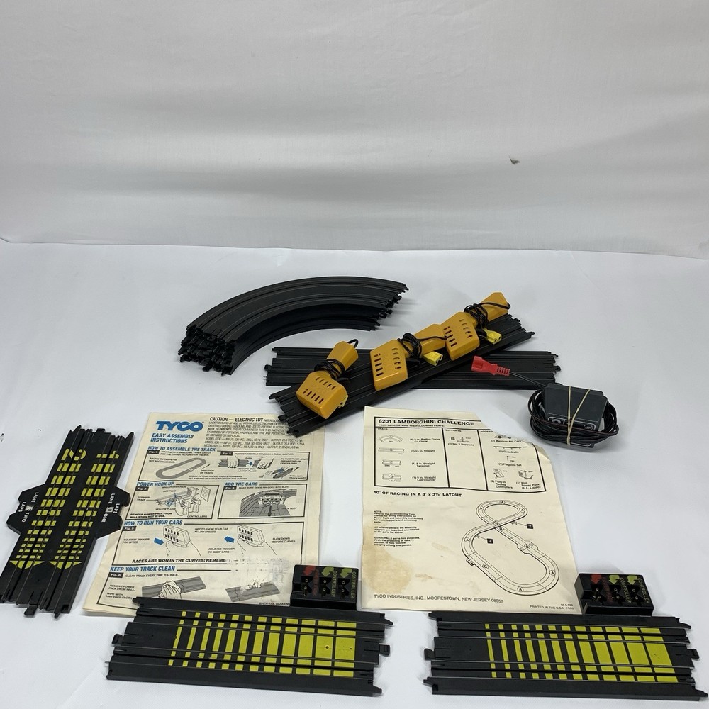 Tyco Lamborghini Challenge 6201 Slot Car Track Only No Cars Incomplete Set  