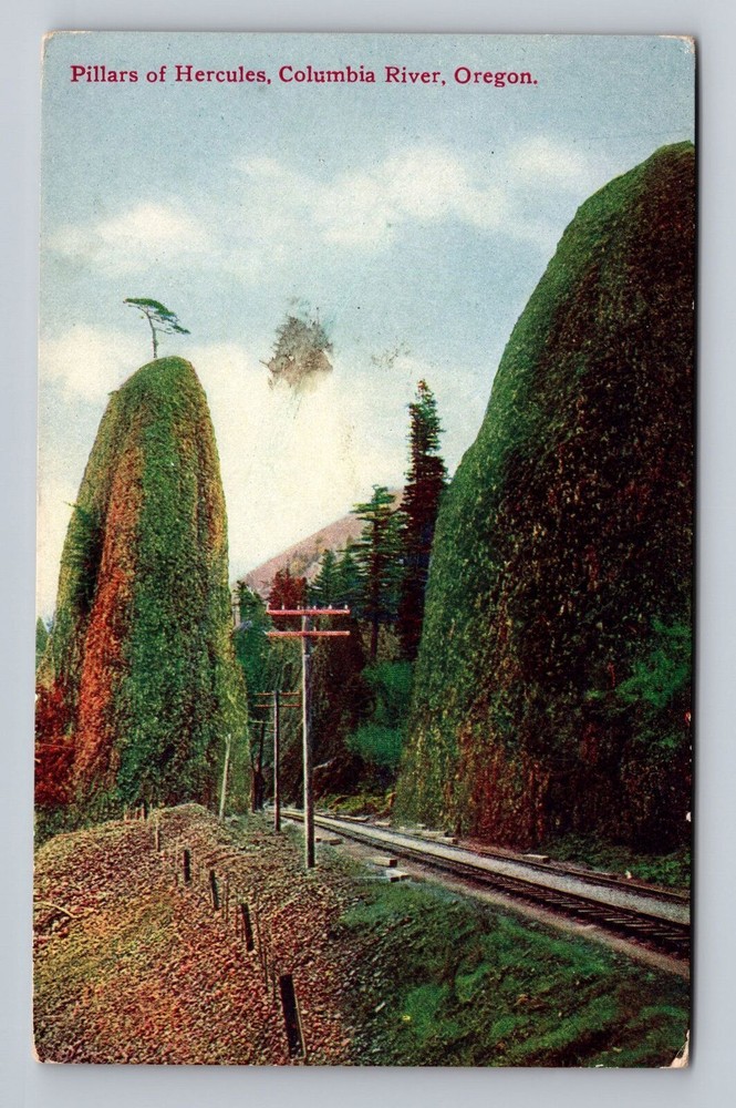 Vintage Columbia River Oregon Pillars of Hercules Postcard