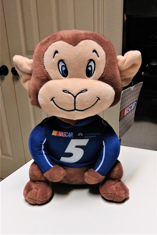 NASCAR Hendrick Racing 5 Brown Monkey Plush Stuffed Animal 10 Inch by KellyToy New