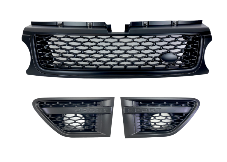 Range Rover Sport Front Grille Side Vents Matt Back L320 For 10-13 Autobiography