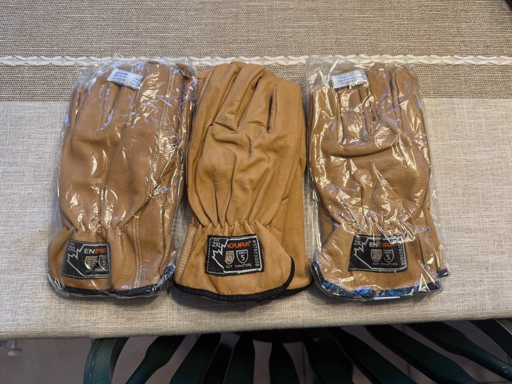 3 pair Superiorglove 2XLarge Max Cut Resist Goat-grain Drivers Gloves 378CXGOB