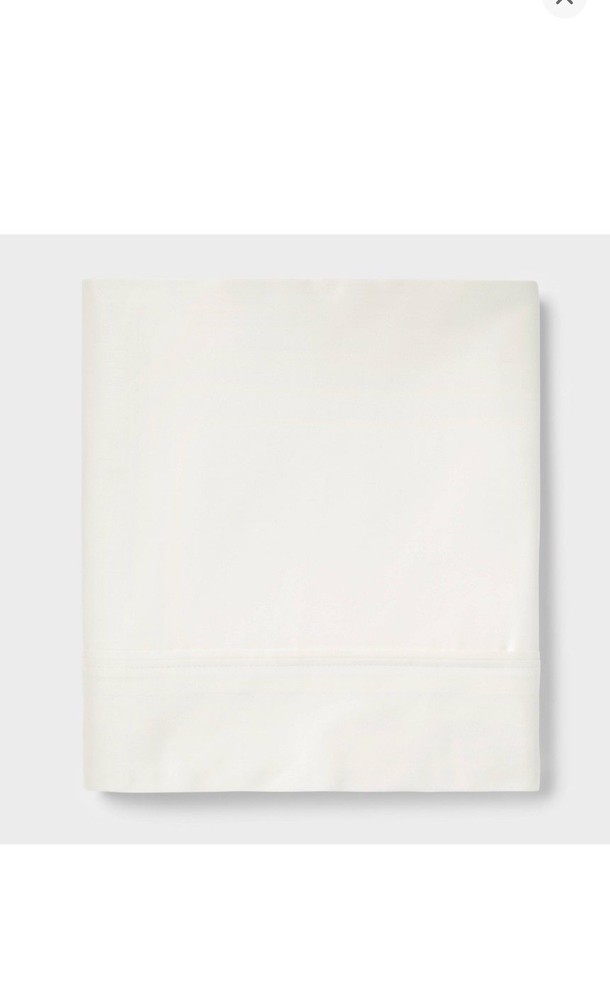 400-Thread Count Cotton Flat Sheet in Soft Sour Cream - Threshold Performance  -image