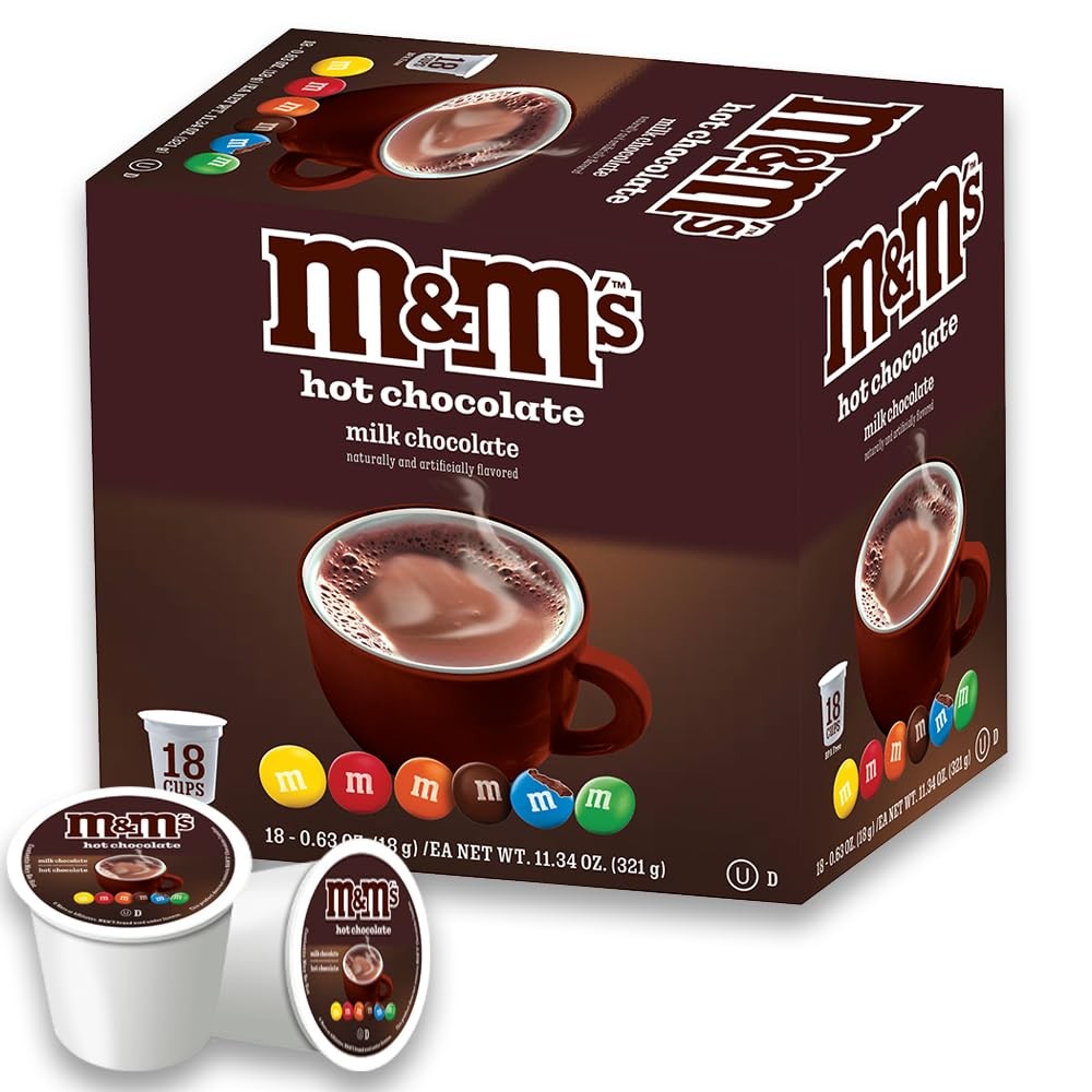 Milk Chocolate Single Serve M&M Hot Cocoa Pods, 18 Count