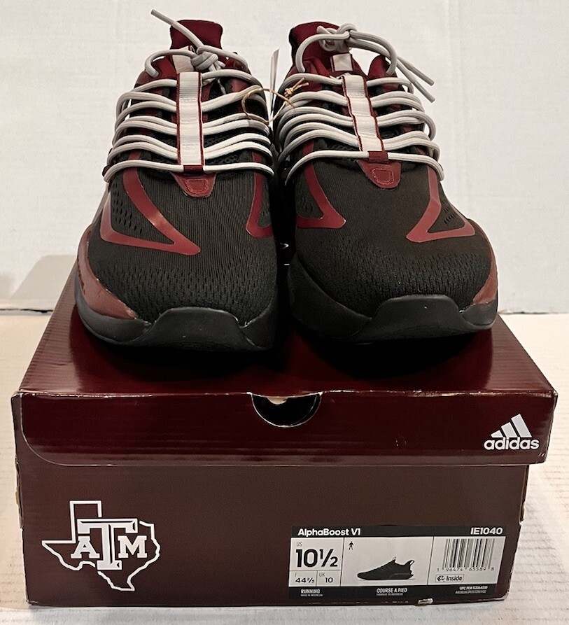 adidas Alphaboost V1 NCAA Texas A&M Mens Shoes Size 10.5 IE1040