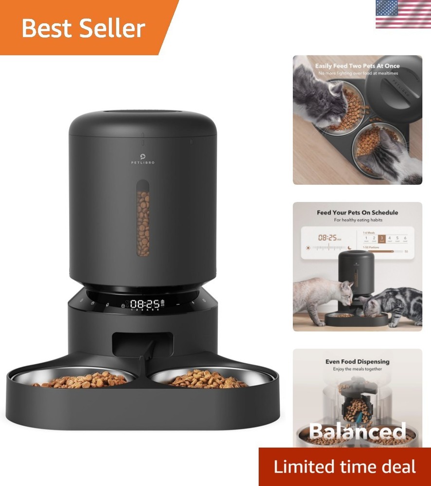 Automatic Cat Feeder, Auto Pet Food Dispenser with Freshness Preservation, Ti...