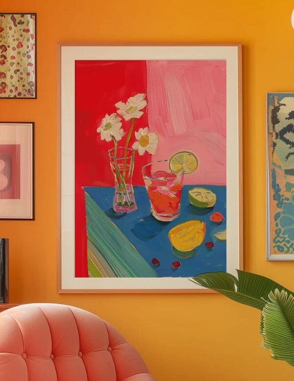 Red Maximalist Wall Art for Dopamine Decor and Bold Interiors