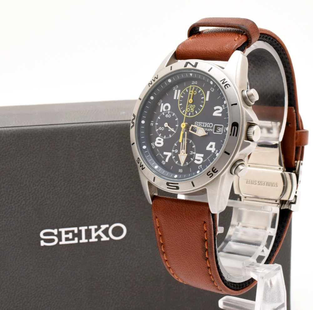 Seiko 7T92 SND3777R Chronograph Quartz Men's Watch Japan Mint with Box