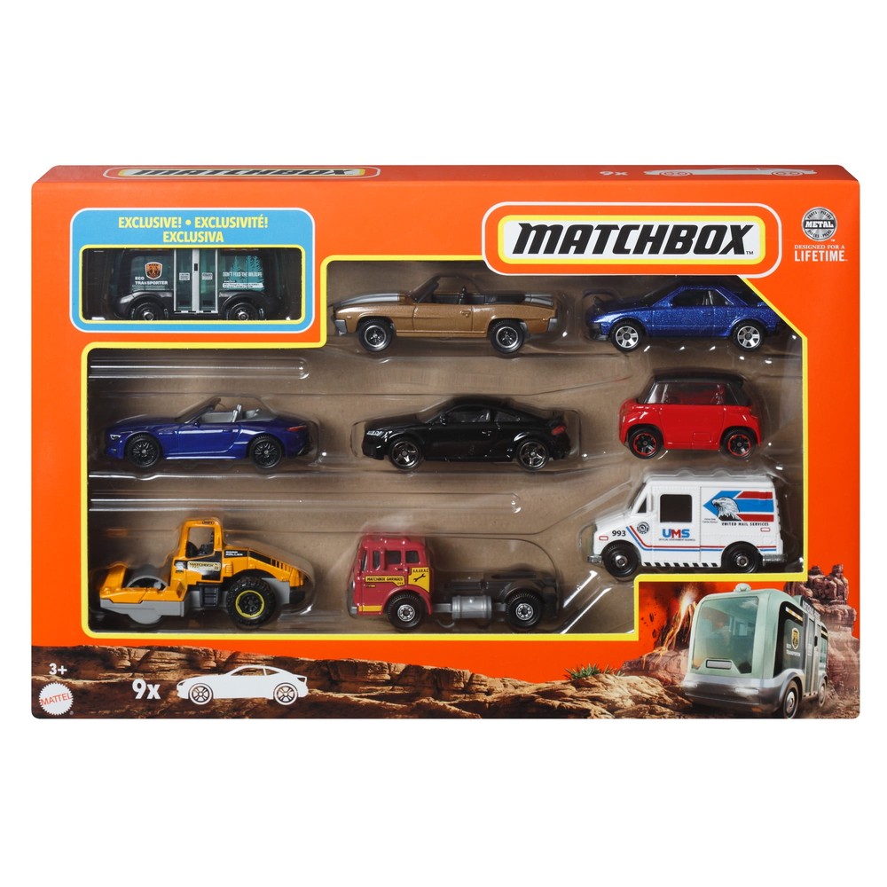 Gift Set of 9 Themed Cars or Trucks in 1:64 Scale (Styles May Vary)