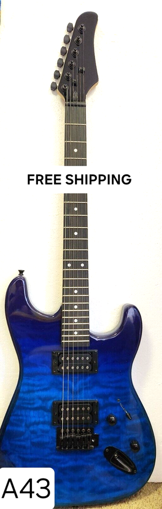 Ktaxon HH Electric Guitar Ocean Blue - FULLY SETUP & FREE SHIPPING!