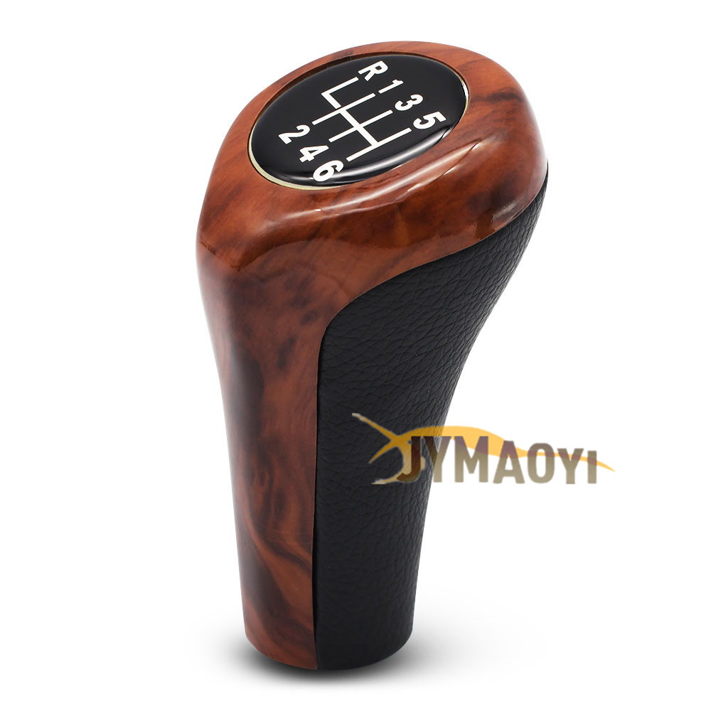 6 Speed Burl Wood Grain Manual Gear Shift Knob For BMW E30 E32 E34 E36 E38 E39