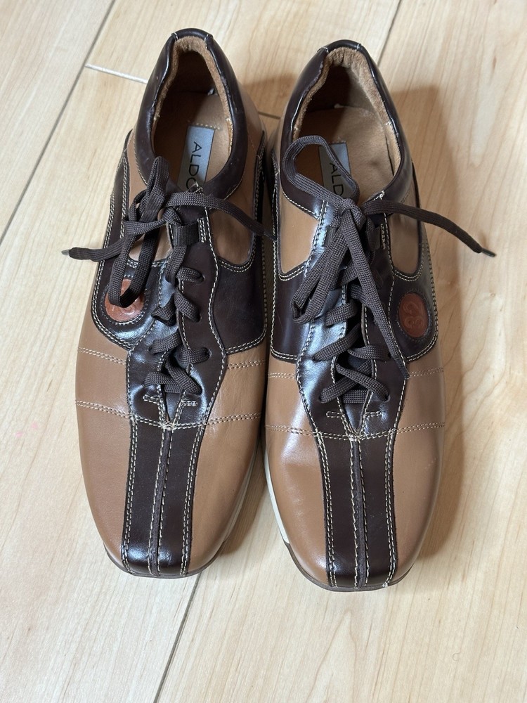 Men's Aldo Brown Two-Tone Lace-Up Casual Shoes Size 12