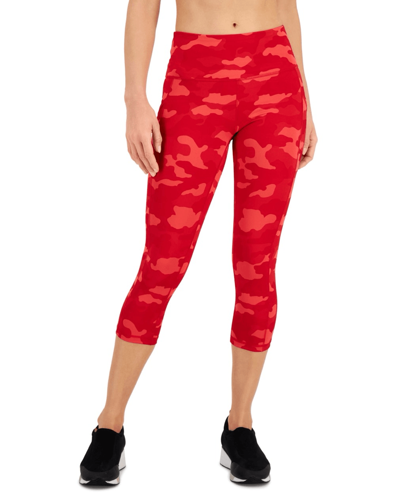 ID Ideology Womens Camo Print Compression Capri Leggings in Regular & Petite Sizes