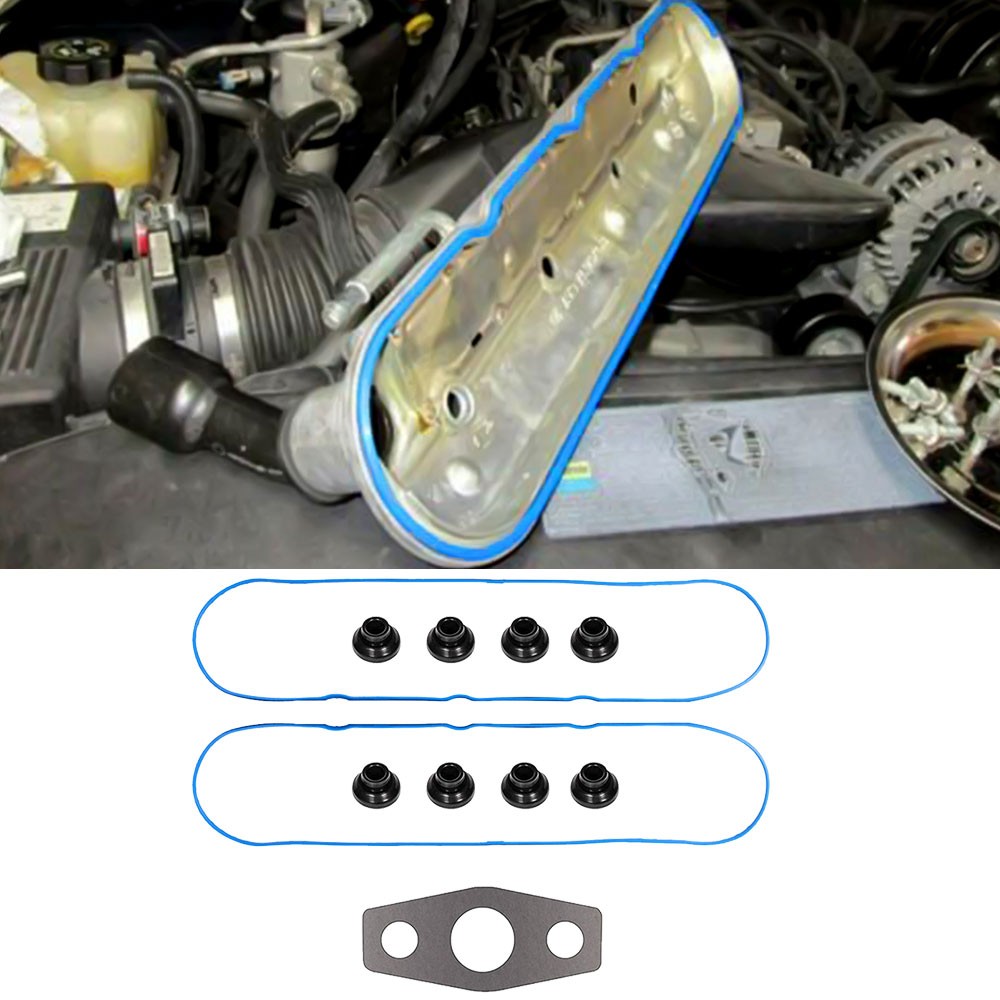 Valve Cover Gasket Set For Chevy 4.8L 5.3L 6.0L 6.2L V8 Engines Silverado Suburban Tahoe
