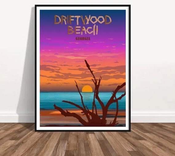 Driftwood Beach Print - Georgia Coastal Art - Seascape Photography