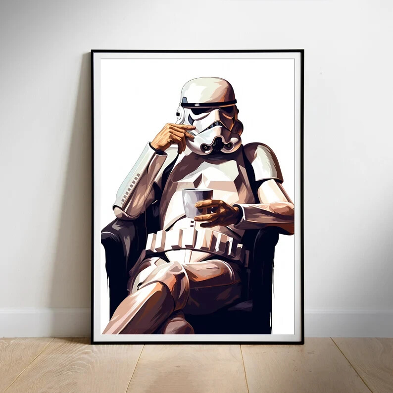 Star Wars poster, Stormtrooper | Coffee print | Fan Art Movie print