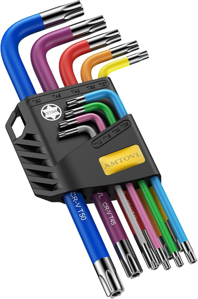 AMTOVL 9-Piece Multicolor Star Allen Wrench Set