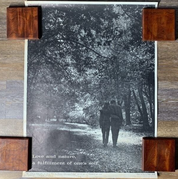 Vintage Walter Rinder Poster - Love and Nature a Fulfillment of One's Self -1970