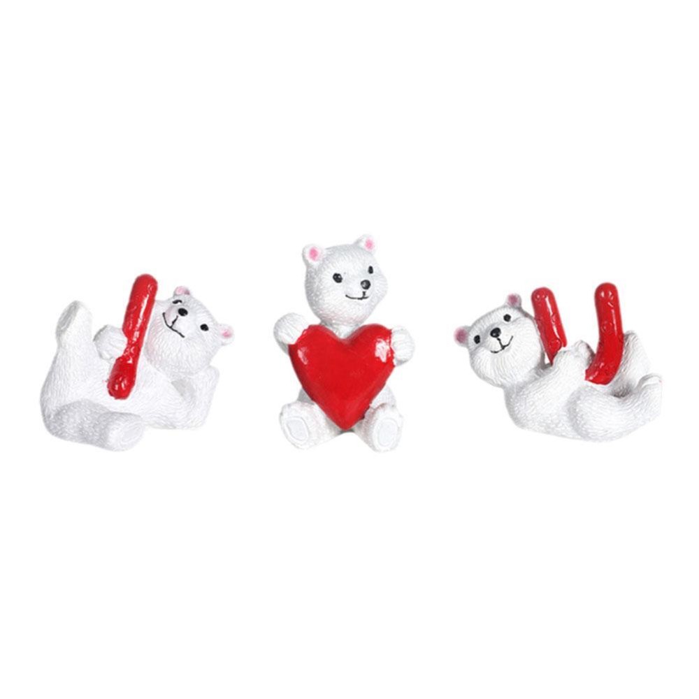 Little polar bear LOVE resin ornaments