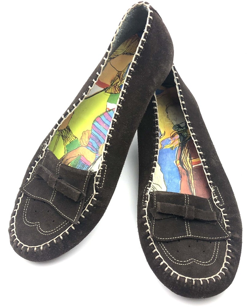 Indigo by Clarks  Dark Brown Suede Loafer,  Women’s US 7.5 Slip On