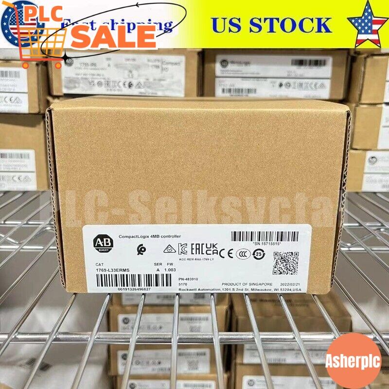 New Allen Bradley 1769-L33ERMS SER A GuardLogix Ethernet Controller I769L33ERMS