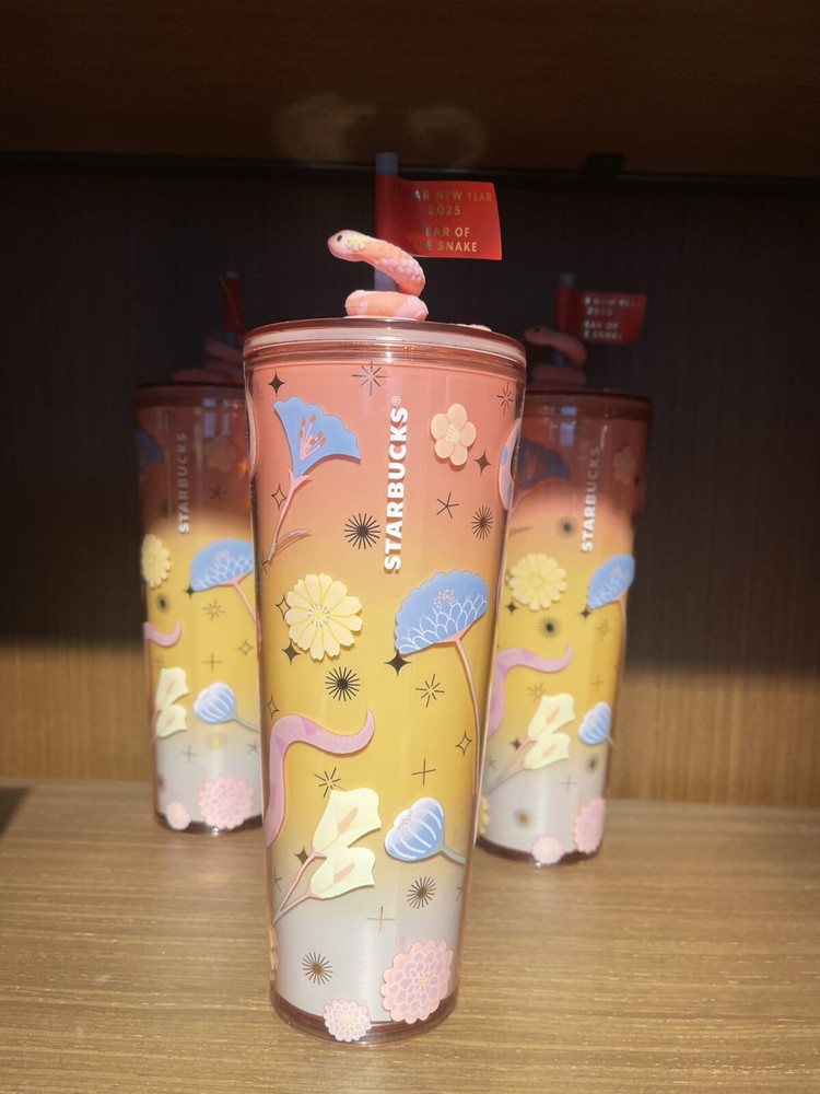 NEW 2025 Starbucks  Lunar New Year of the Snake 24oz Tumbler SNAKE TOPPER - NEW