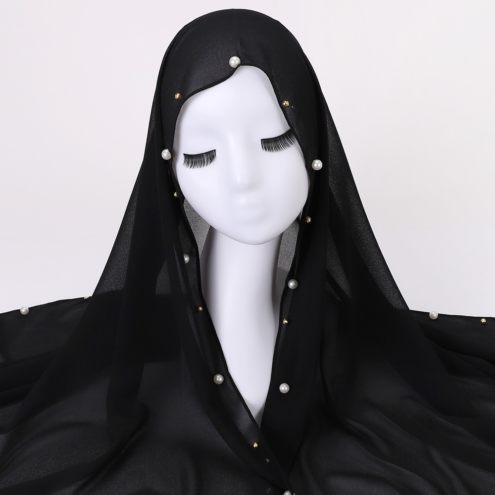 Elegant Muslim Women Chiffon Long Scarf Head Wrap Shawl Stole