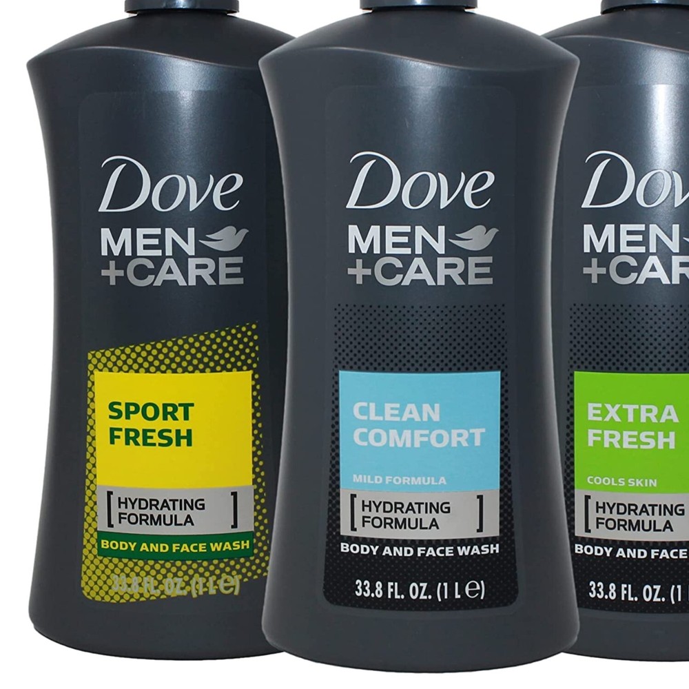 Luxury Mens Body Wash Trio - Clean Comfort Fresh Sport Extra Fresh 1L