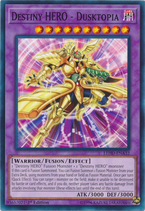 Destiny HERO Dusktopia LEHD-ENA32 Common 1st Edition NM Yugioh Card