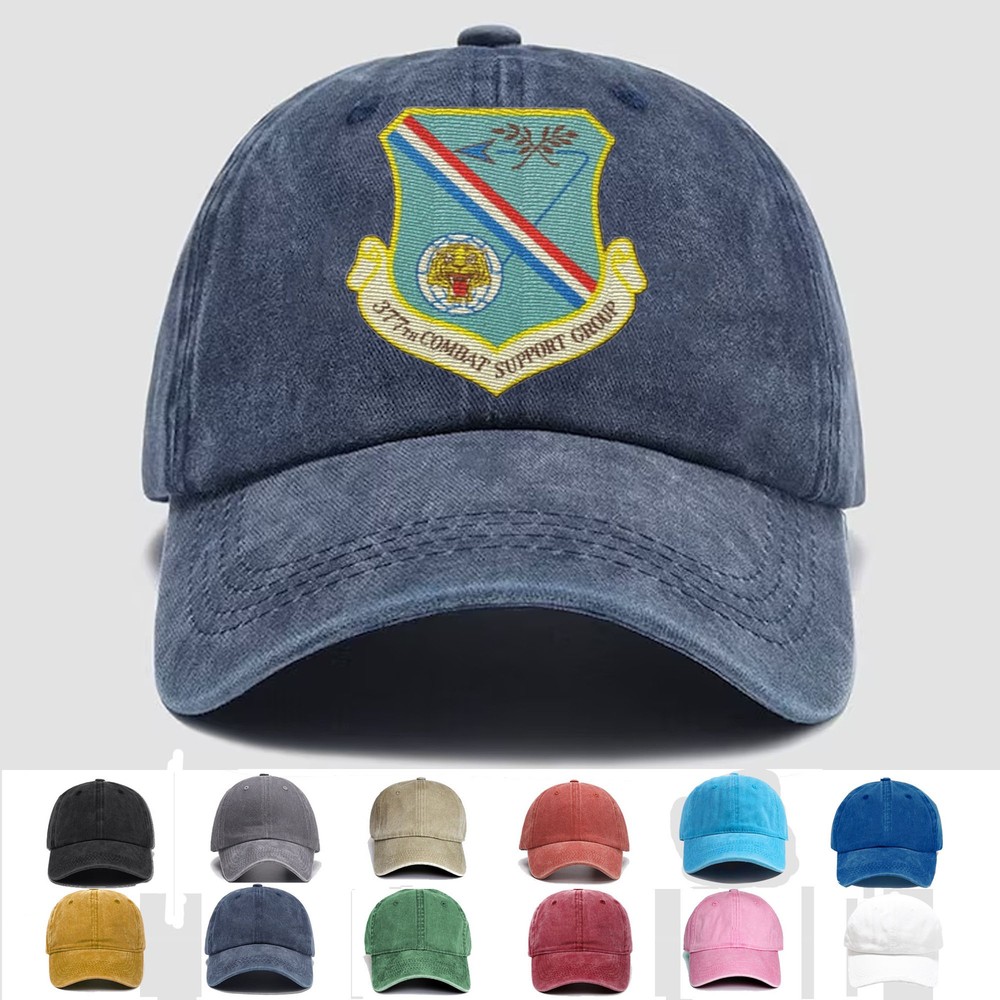 Custom Embroidered Hat 377th Combat Support Group, Veteran Cap, Trucker Hat,Gift
