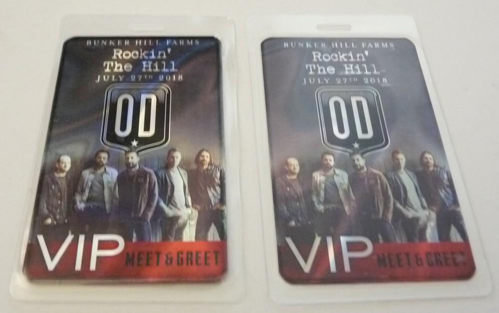 Old Dominion The Hill 2018 Meet & Greet Concert Tour Laminate Backstage Pass D17