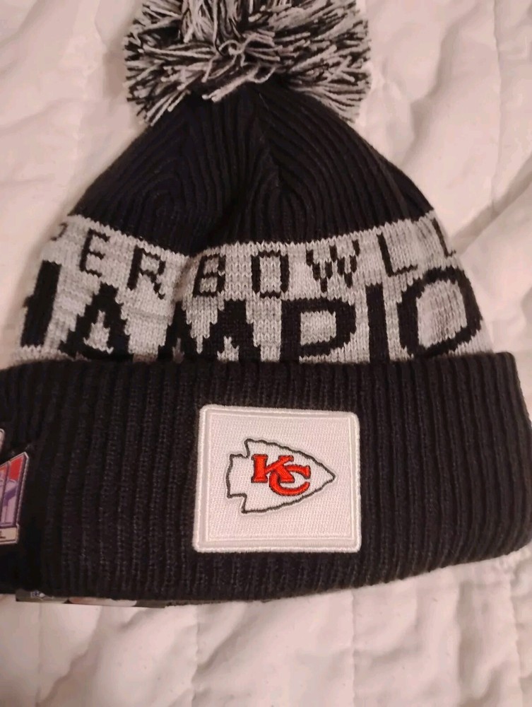 NFL Super Bowl LVII Arizona Chiefs vs Eagles Thick Knit Beanie w removable Pom
