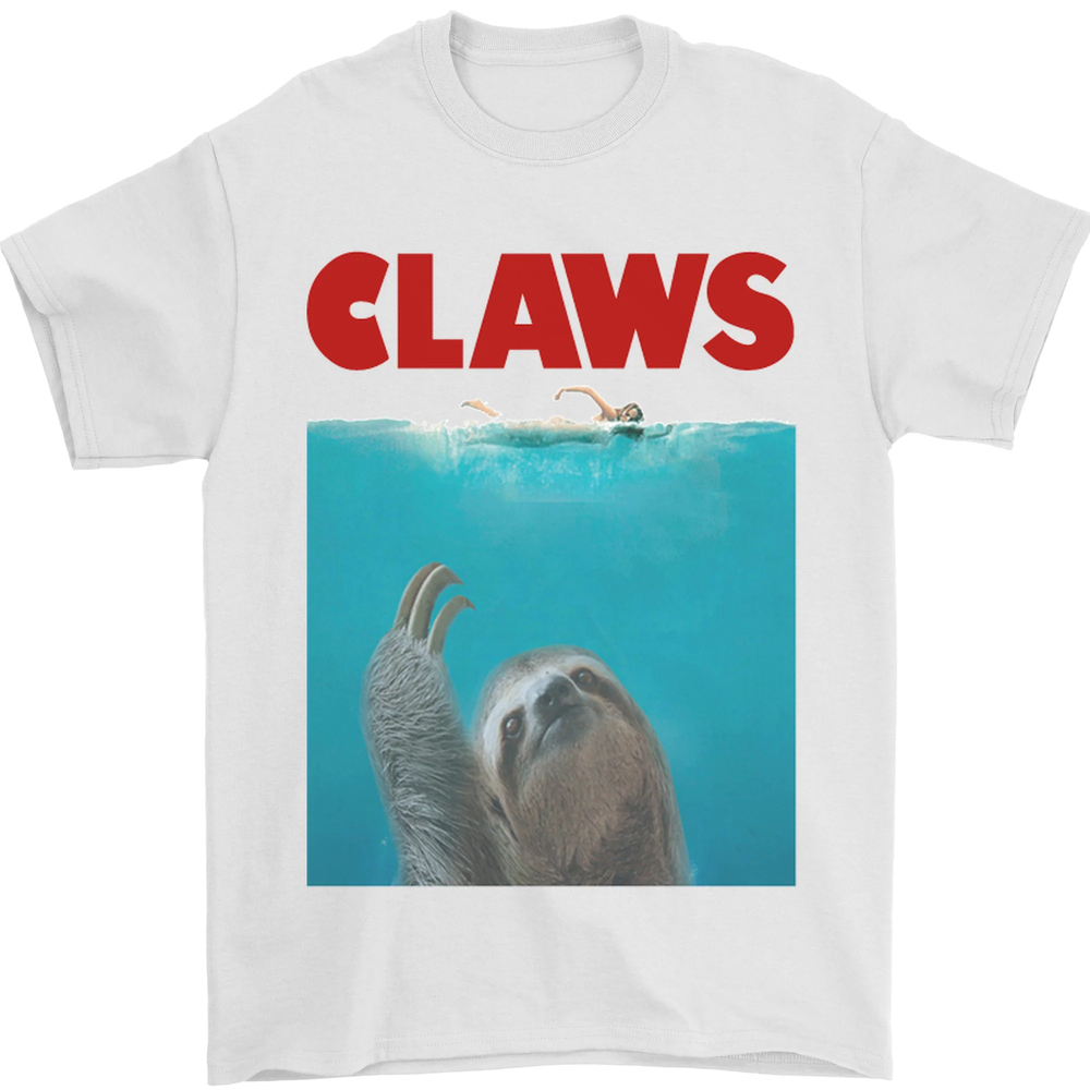 Claws Funny Sloth Parody Mens T-Shirt 100% Cotton