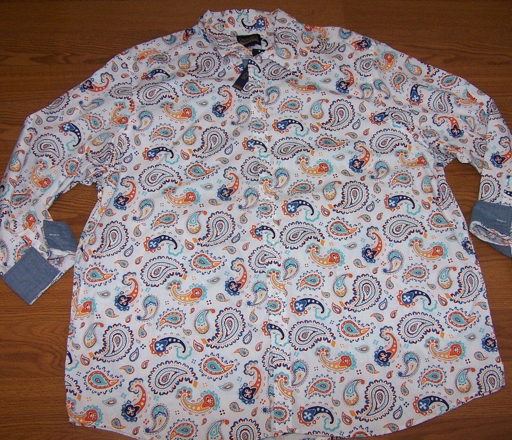 Size 4XT Mens Cremieux Premium Denim Button-Down Long Sleeve Shirt