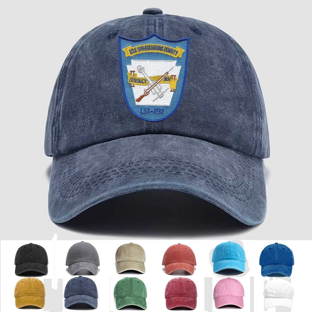 Custom Embroidered Hat LST-1192 USS Spartanburg County, Veteran Cap, Gift Idea