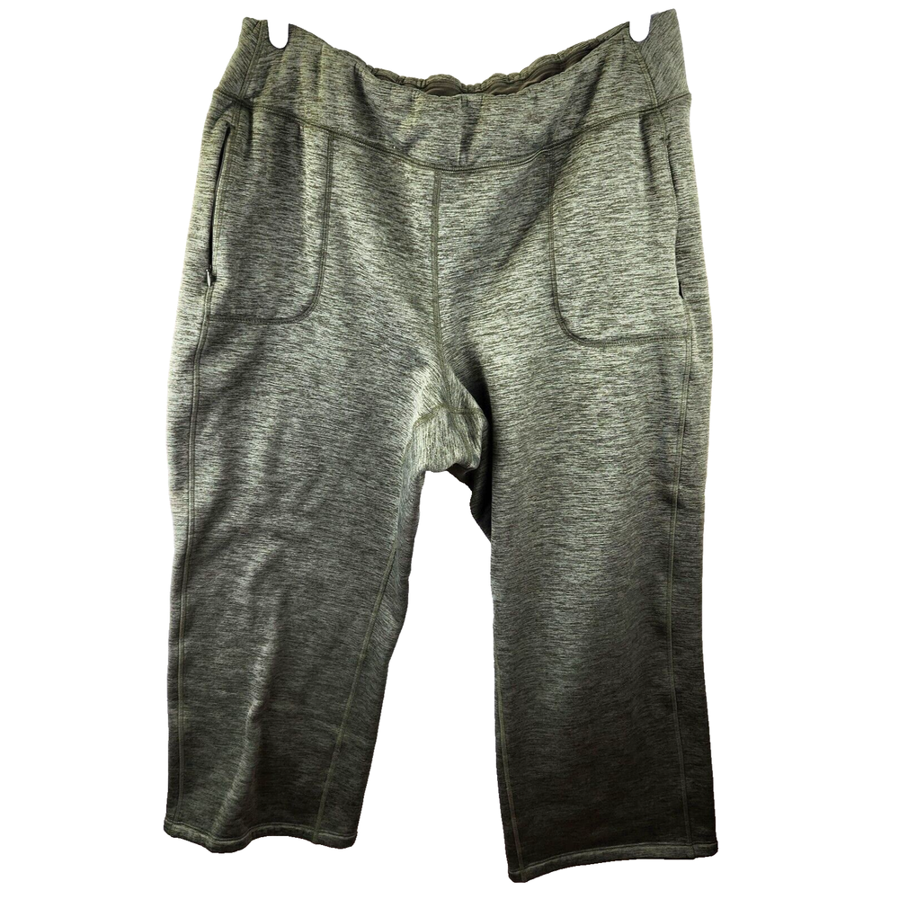 Lands End Women's Sage Green Sweatpants Heavyweight Plus Size  2X Sz 20/22W